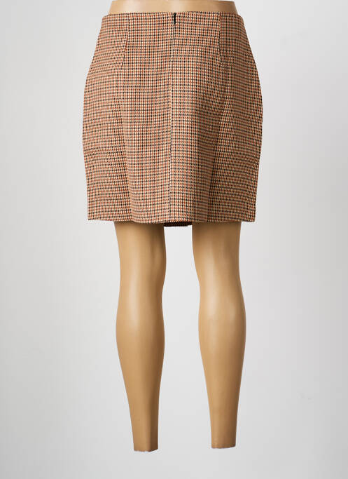 Jupe courte coupe droite beige DEELUXE femme