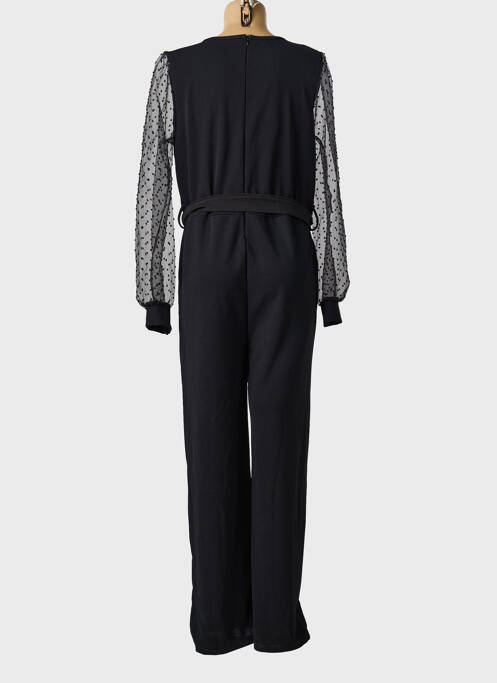 Combi-pantalon coupe cintrée manches longues noir JOLIFLY & JUSTINE Y femme