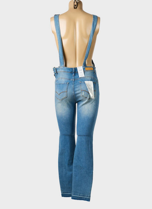 Salopette coupe droite fines bretelles bleu DEELUXE femme