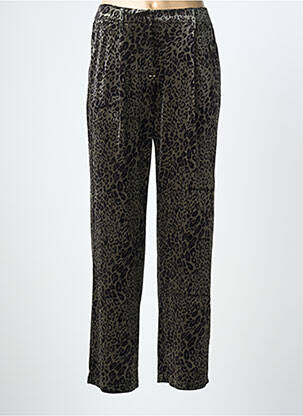 Pantalon droit fermeture zippée sous rabat boutonné vert MOLLY BRACKEN femme