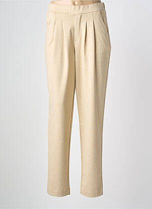 Pantalon droit taille élastique beige B.YOUNG femme