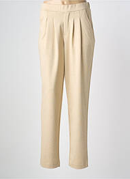 Pantalon droit taille élastique beige B.YOUNG femme