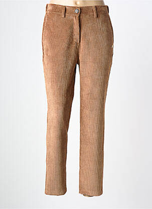 Pantalon slim taille élastique marron LOLA ESPELETA femme