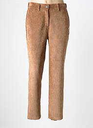 Pantalon slim taille élastique marron LOLA ESPELETA femme