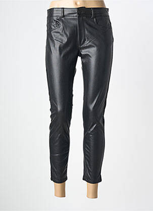 Pantalon 7/8 fermeture zippée sous rabat boutonné noir SALSA femme