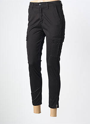Pantalon 7/8 fermeture zippée sous rabat boutonné noir SALSA femme