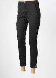 Pantalon 7/8 fermeture zippée sous rabat boutonné noir SALSA femme