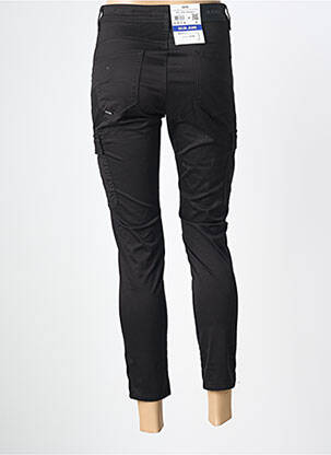 Pantalon 7/8 fermeture zippée sous rabat boutonné noir SALSA femme