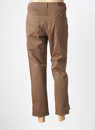 Pantalon 7/8 fermeture zippée sous rabat boutonné marron LOLA ESPELETA femme