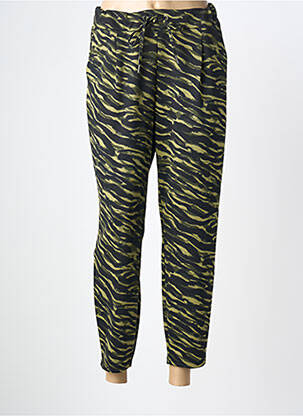 Pantalon slim taille élastique vert B.YOUNG femme