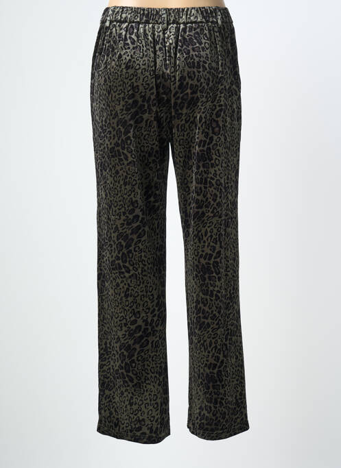 Pantalon droit fermeture zippée sous rabat boutonné vert MOLLY BRACKEN femme