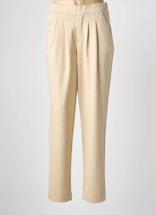 Pantalon droit taille élastique beige B.YOUNG femme