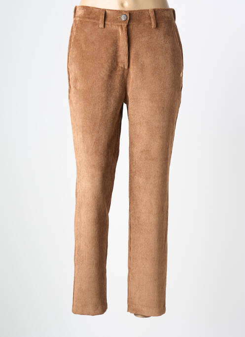 Pantalon slim taille élastique marron LOLA ESPELETA femme