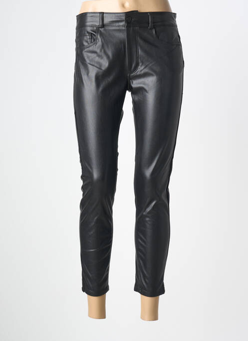 Pantalon 7/8 fermeture zippée sous rabat boutonné noir SALSA femme
