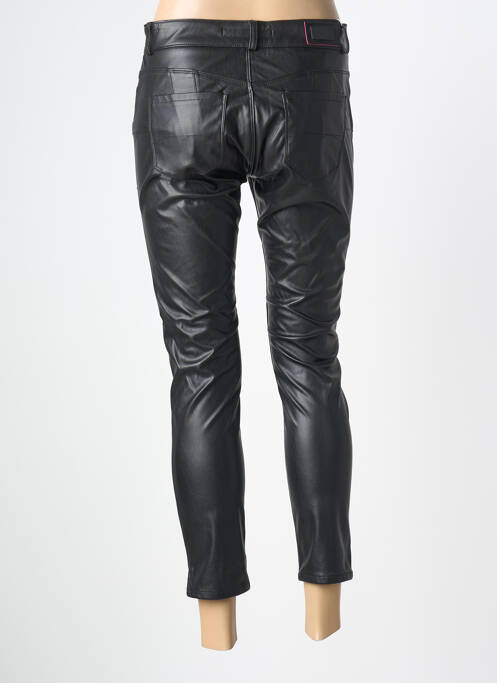 Pantalon 7/8 fermeture zippée sous rabat boutonné noir SALSA femme