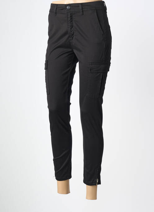Pantalon 7/8 fermeture zippée sous rabat boutonné noir SALSA femme