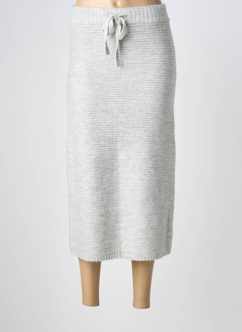 Jupe longue coupe droite gris TIFFOSI femme
