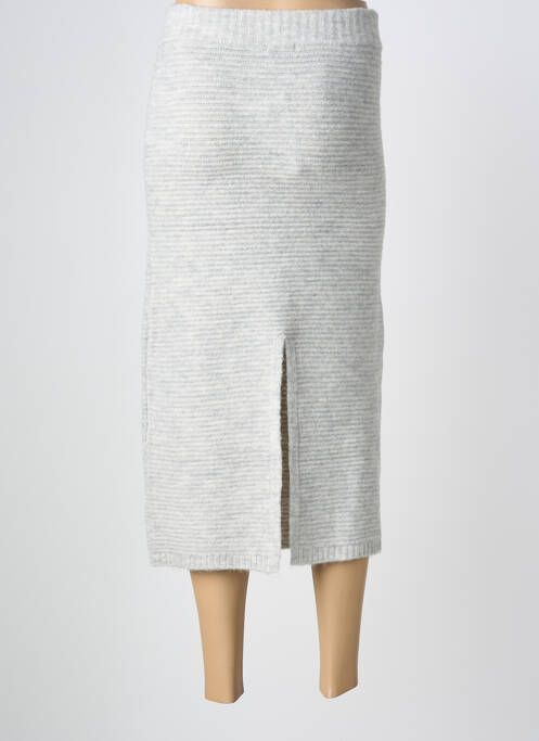 Jupe longue coupe droite gris TIFFOSI femme