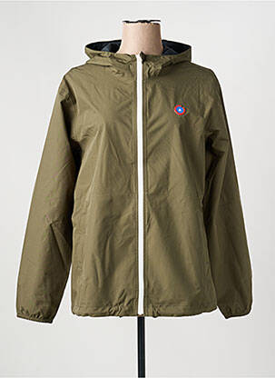 Imperméable fermeture zippée sur le devant a capuche vert FLOTTE femme