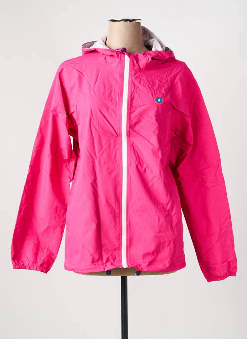 Imperméable fermeture zippée sur le devant a capuche rose FLOTTE femme