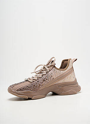 Baskets tissage satiné talon de 4 à 6cm beige STEVE MADDEN femme