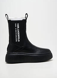 Bottines/boots tissage satiné talon de 4 à 6cm noir KARL LAGERFELD femme
