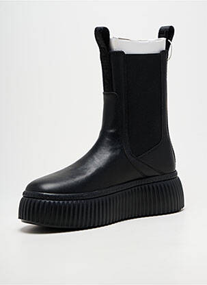 Bottines/boots tissage satiné talon de 4 à 6cm noir KARL LAGERFELD femme