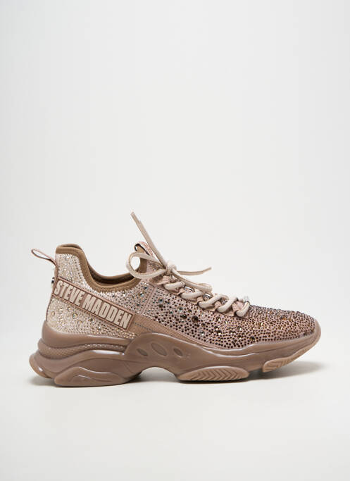 Baskets tissage satiné talon de 4 à 6cm beige STEVE MADDEN femme