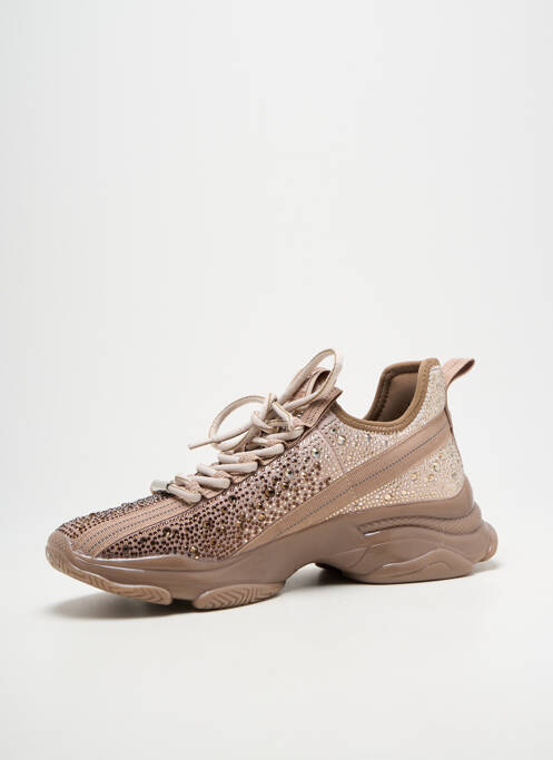 Baskets tissage satiné talon de 4 à 6cm beige STEVE MADDEN femme