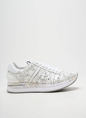 Baskets semelle amovible talon plat jusqu'à 3cm blanc PREMIATA femme