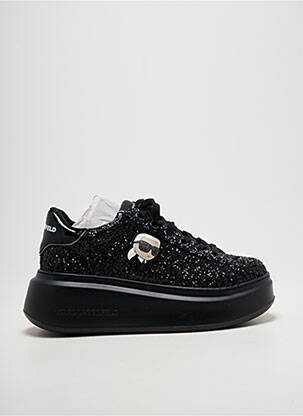 Baskets tissage tissage pailleté talon de 4 à 6cm noir KARL LAGERFELD femme