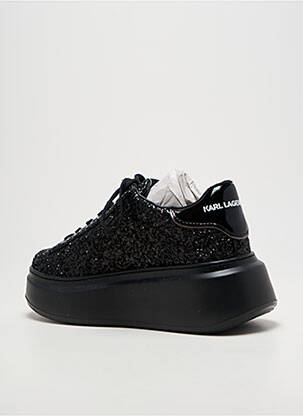 Baskets tissage tissage pailleté talon de 4 à 6cm noir KARL LAGERFELD femme