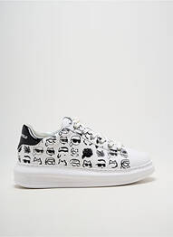 Baskets semelle amovible talon de 4 à 6cm blanc KARL LAGERFELD femme