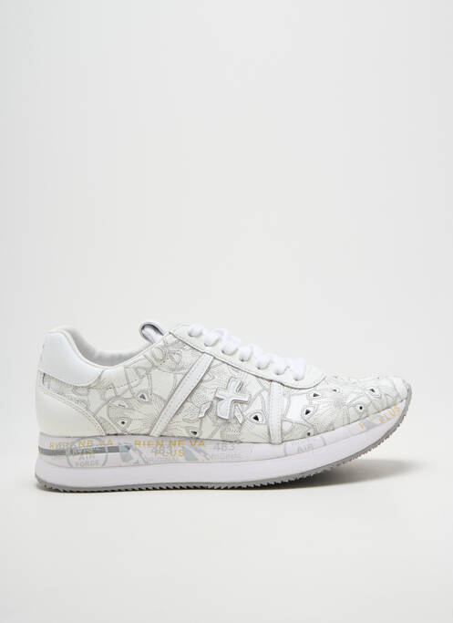 Baskets semelle amovible talon plat jusqu'à 3cm blanc PREMIATA femme