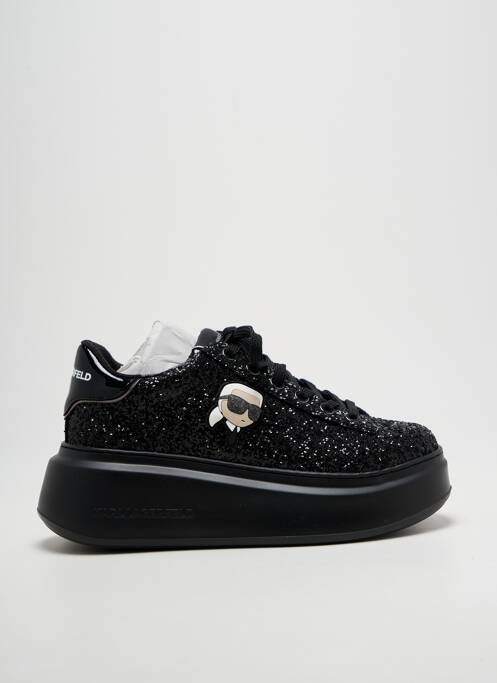 Baskets tissage tissage pailleté talon de 4 à 6cm noir KARL LAGERFELD femme