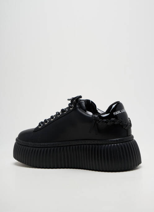 Baskets tissage satiné talon de 4 à 6cm noir KARL LAGERFELD femme
