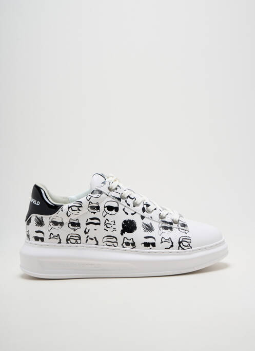 Baskets semelle amovible talon de 4 à 6cm blanc KARL LAGERFELD femme