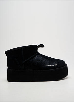 Bottines/boots tissage satiné talon de 4 à 6cm noir KARL LAGERFELD femme