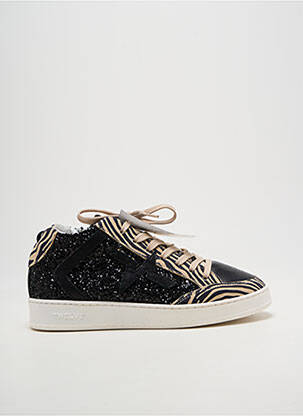 Baskets tissage tissage pailleté talon plat jusqu'à 3cm noir TWELVE femme