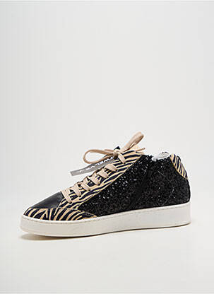 Baskets tissage tissage pailleté talon plat jusqu'à 3cm noir TWELVE femme