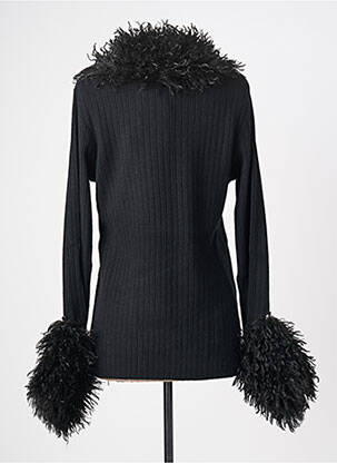 Gilet manches longues col rond noir TWINSET femme