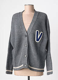 Gilet manches longues coupe cintrée gris VICOLO femme