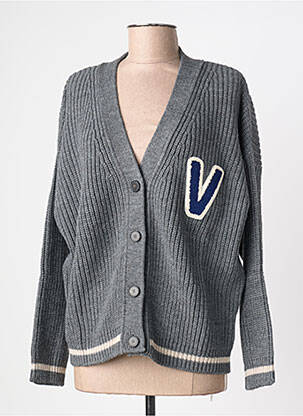 Gilet manches longues coupe cintrée gris VICOLO femme