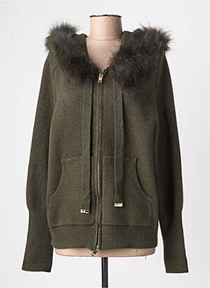 Veste casual coupe droite vert AU SOLEIL DE ST TROPEZ femme