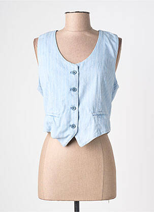 Gilet sans manche imprimé rayures bleu LIU JO femme