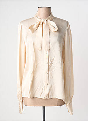 Chemisier coupe droite manches longues beige TWINSET femme