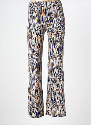 Pantalon droit stretch taille normale beige AU SOLEIL DE ST TROPEZ femme