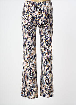 Pantalon droit stretch taille normale beige AU SOLEIL DE ST TROPEZ femme