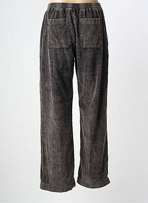 Pantalon droit taille élastique taille normale marron ONE TEE femme