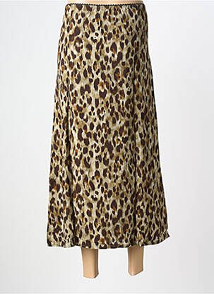 Jupe longue imprimé fantaisie vert FIVE femme